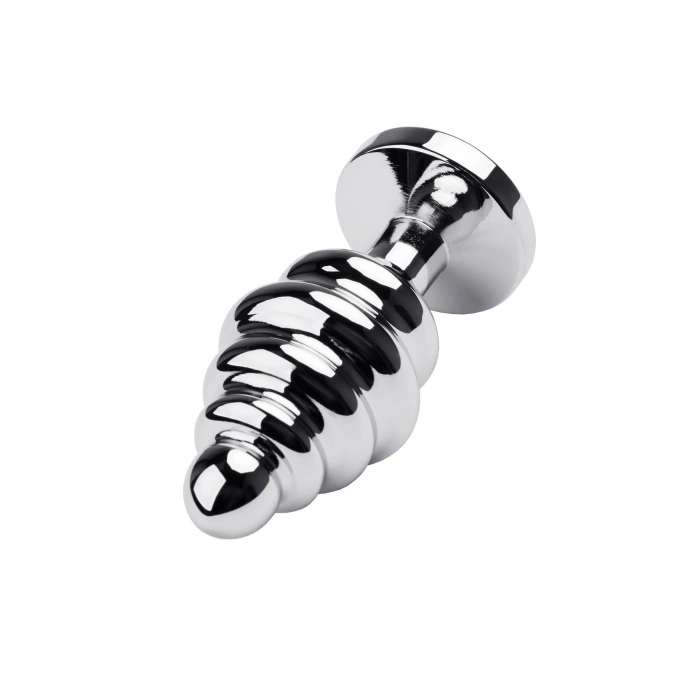 Nevamel® Metal Anal Plug, Metal, Gümüş, Mavi Kristalli, 7,2 Cm, Ø 4 Cm, 130 G (Kod:130)