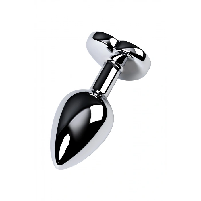 Nevamel® Metal Anal Plug, Metal, Gümüş, Mor Kristalli, 7 Cm, Ø 2,7 Cm, 50 G