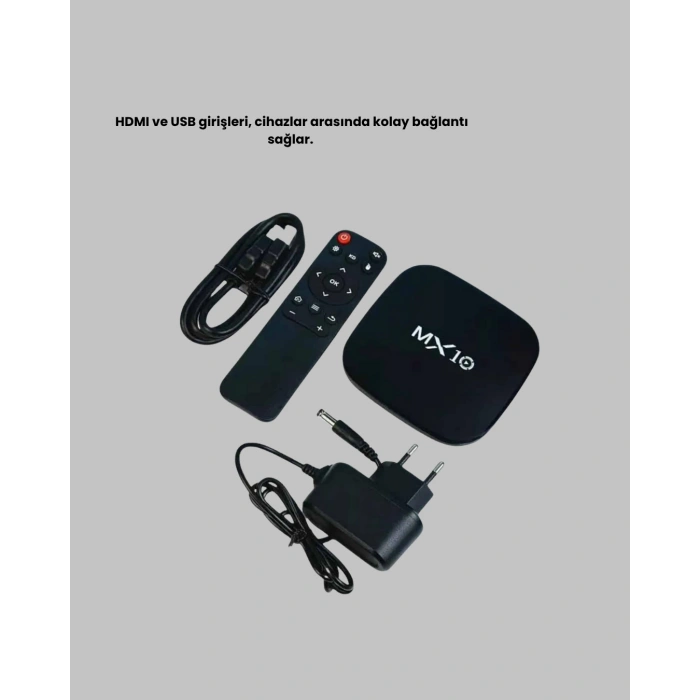 Nevamel Mi Box S 4K Android TV Box – Google Asistan Dolby Ses 8 GB Hafıza Chromecast Desteği