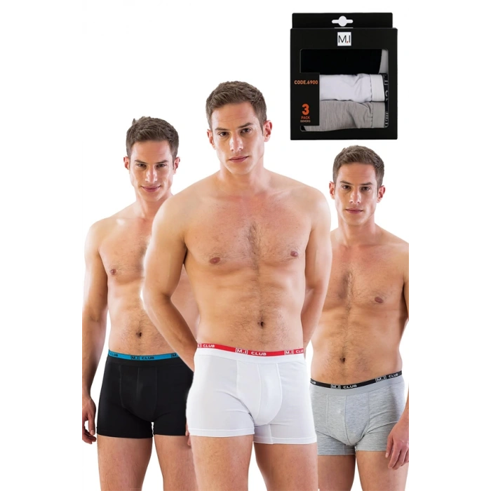Nevamel® Mi Emay 6900 3Lü Erkek Boxer (Kod:6900)