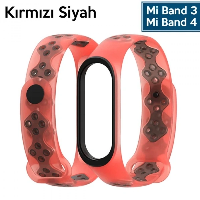 Nevamel Mijobs Xiaomi Mi Band 4-3 Delikli Bileklik Kayış Kordon-(5775)