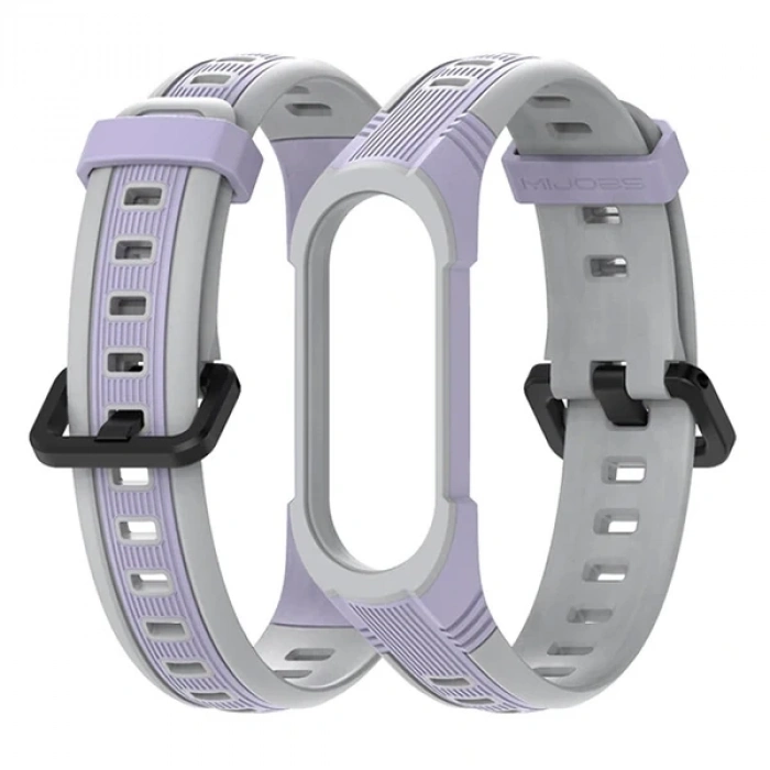 Nevamel Mijobs Xiaomi Mi Band 5-4 Çift Renk Kayış Kordon-(5775)