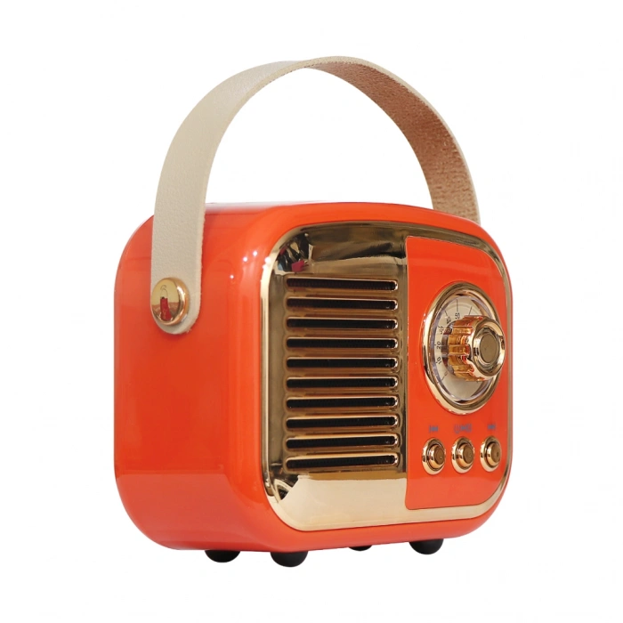 Nevamel® MIKADO MD-24BT Echoes Turuncu 3W Taşınabilir USB/TF Kart/Bluetooth 800mAh Klasik Retro Müzik Kutusu(1923)