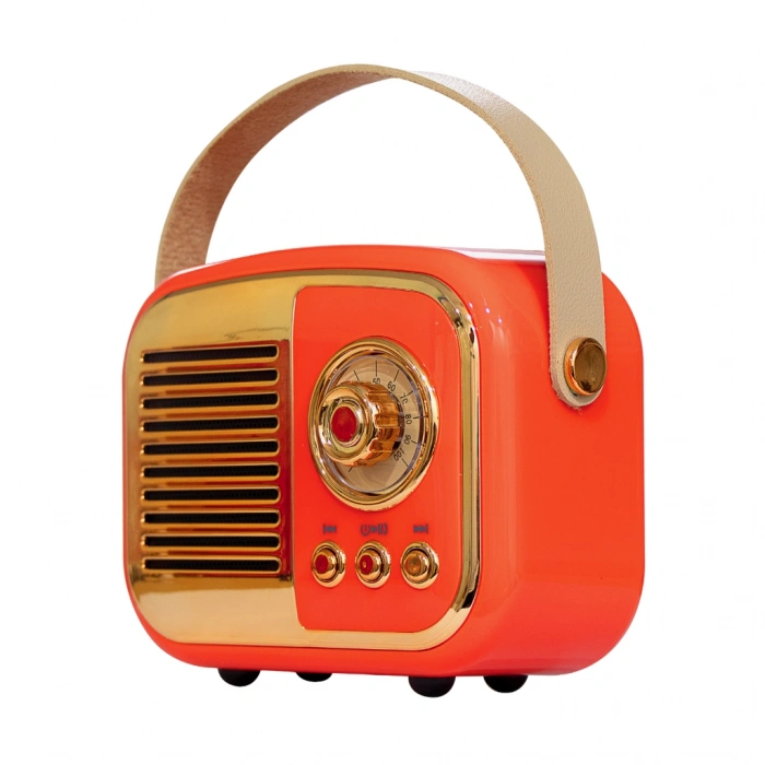 Nevamel® MIKADO MD-24BT Echoes Turuncu 3W Taşınabilir USB/TF Kart/Bluetooth 800mAh Klasik Retro Müzik Kutusu(1923)