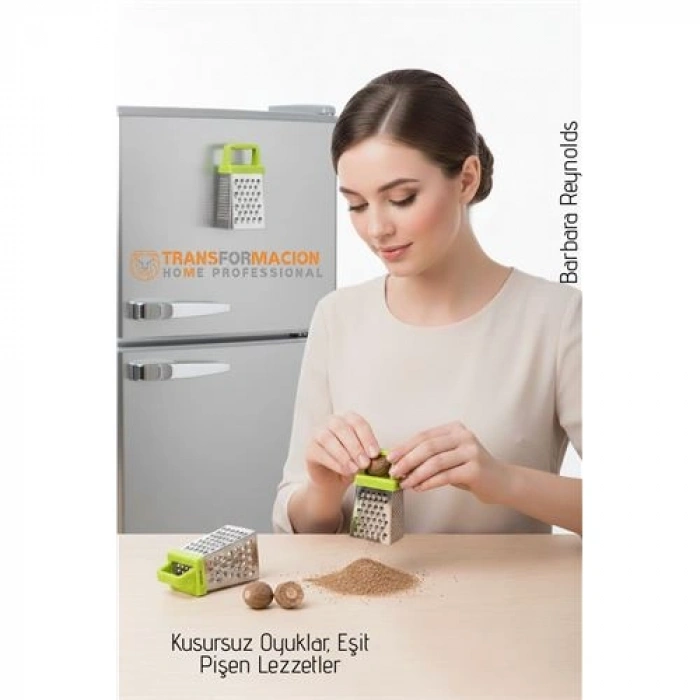 Nevamel® Mıknatıslı Mini Rende 5 cm – Paslanmaz Gurme Baharat Rendesi & Buzdolabı Magneti