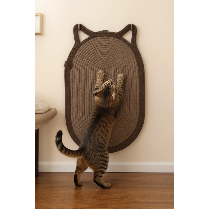 Nevamel Mikopet Dekoratif Kedi Kulaklı Tırmalama Paspası