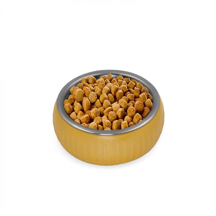 Nevamel Mikopet Organik Seramik Mama Kabı Sarı