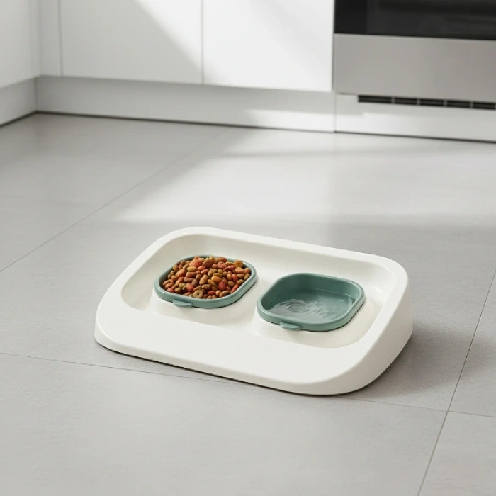 Nevamel Mikopet Yeşil 2si 1 Arada Mama Ve Su Kabı