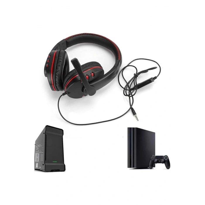 Nevamel Mikrofonlu Gamer Kulaklık Oyuncu Kulaklığı Yüksek Ses Kaliteli Stereo Yumuşak Yastıklar