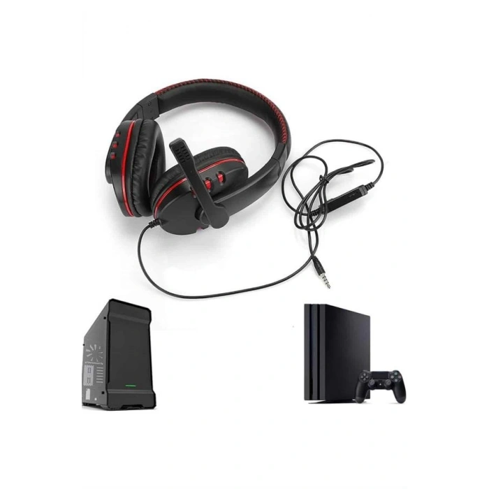 Nevamel Mikrofonlu Gamer Kulaklık Oyuncu Kulaklığı Yüksek Ses Kaliteli Stereo Yumuşak Yastıklar