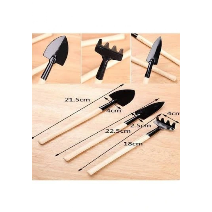 Nevamel Mini Ahşap Hobi Bahçe Seti 3 Parça