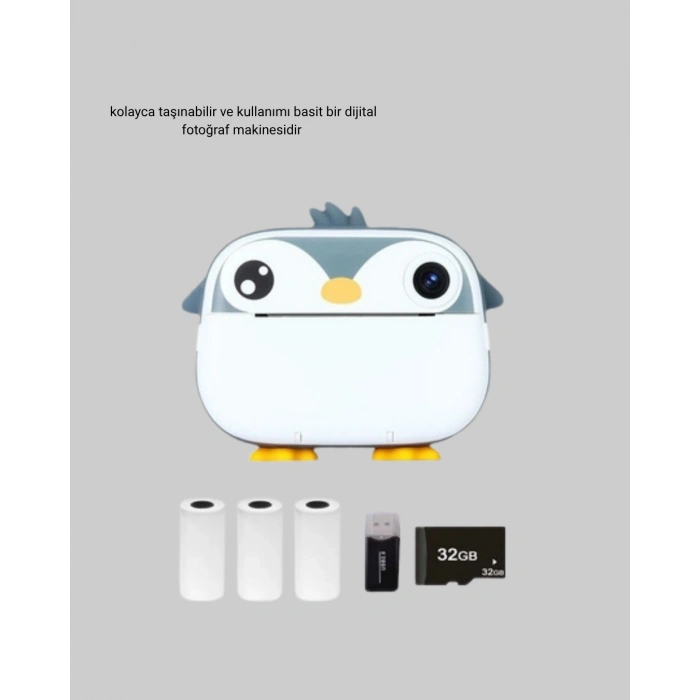 Nevamel® Mini Çocuk Kamera Anında Baskı Özellikli HD Video Termal Yazıcılı