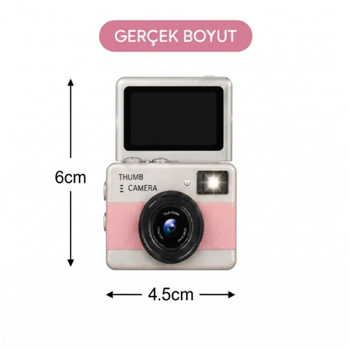 Nevamel® Mini Dijital Retro Kamera - Dönebilen Ekran - Flaşlı