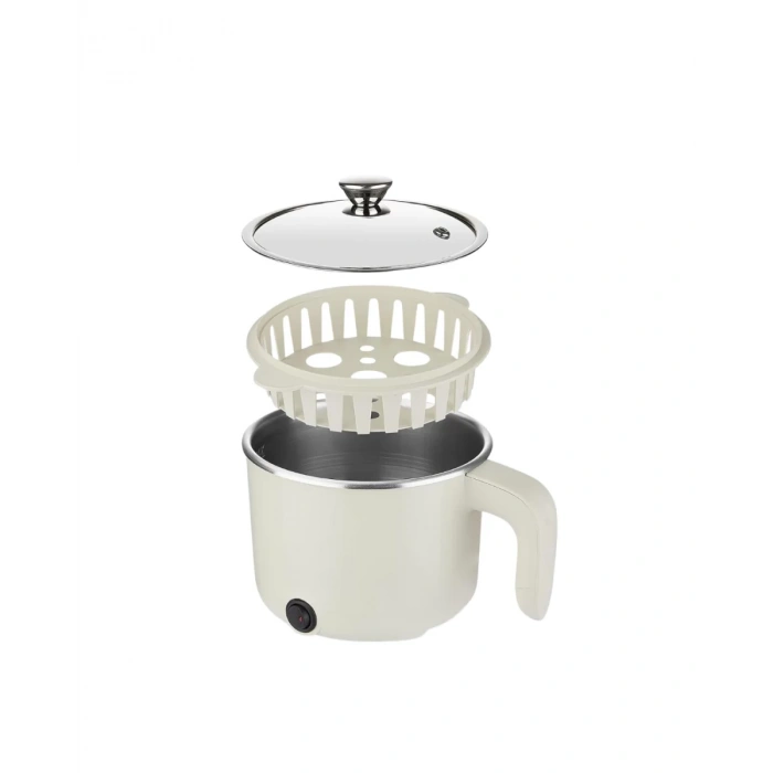 Nevamel® Mini Elektrikli Yemek Pişirici 1 Litre Buharlı Pişirme Tepsili Mutfak Tenceresi