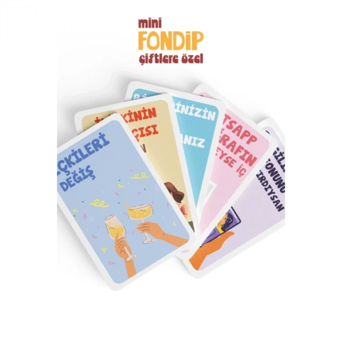 Nevamel® Mini Fondip Çiftlere Özel Eğlenceli Kart Oyunu