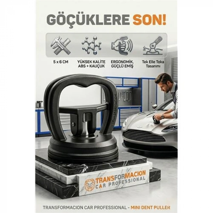 Nevamel® Mini Göçük Düzeltici Vantuz | Profesyonel Kaporta Çektirme Aleti | Boyasız Onarım Seti 723126