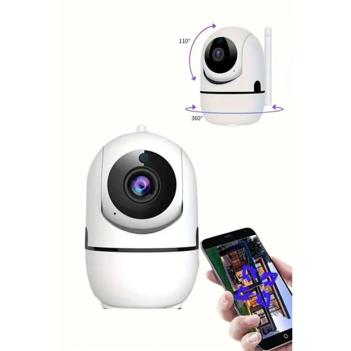 Nevamel® Mini IP Kamera Hareketli Güvenlik Kamerası Kablosuz Wifi Kamera Mikrofonlu