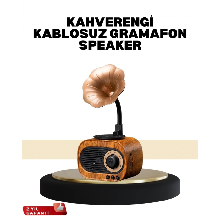 Nevamel® Mini Nostaljik Bluetooth Hoparlör FM Radyo 8 Saat Batarya