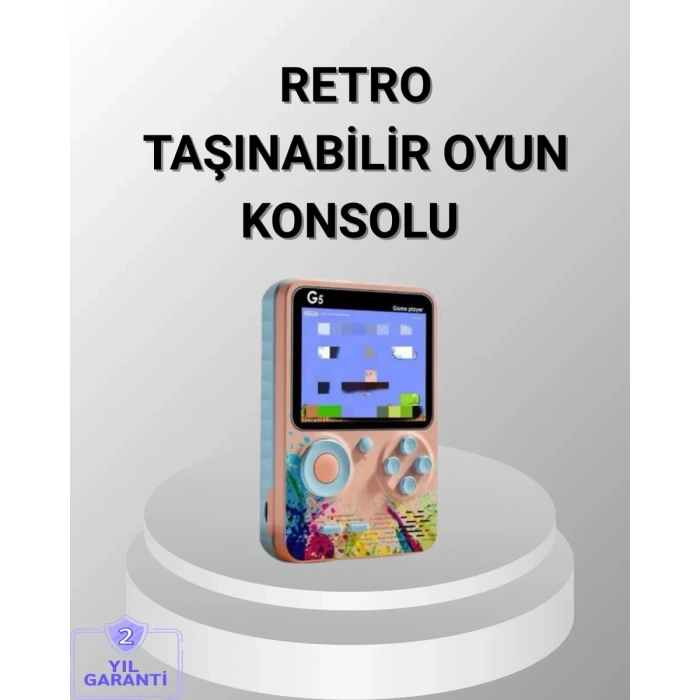 Nevamel® Mini Retro Oyun Konsolu 500 Oyunlu 3.0 İnç Ekran ve Şarjlı Batarya