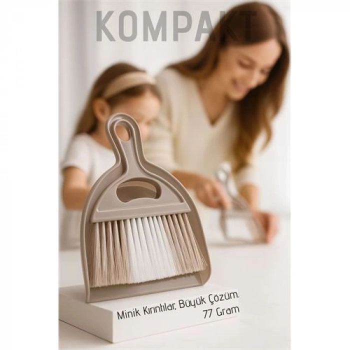 Nevamel® Minimal Tasarım El Faraşı ve Fırça Seti | Masaüstü & Mutfak Tezgahı Mini Süpürge