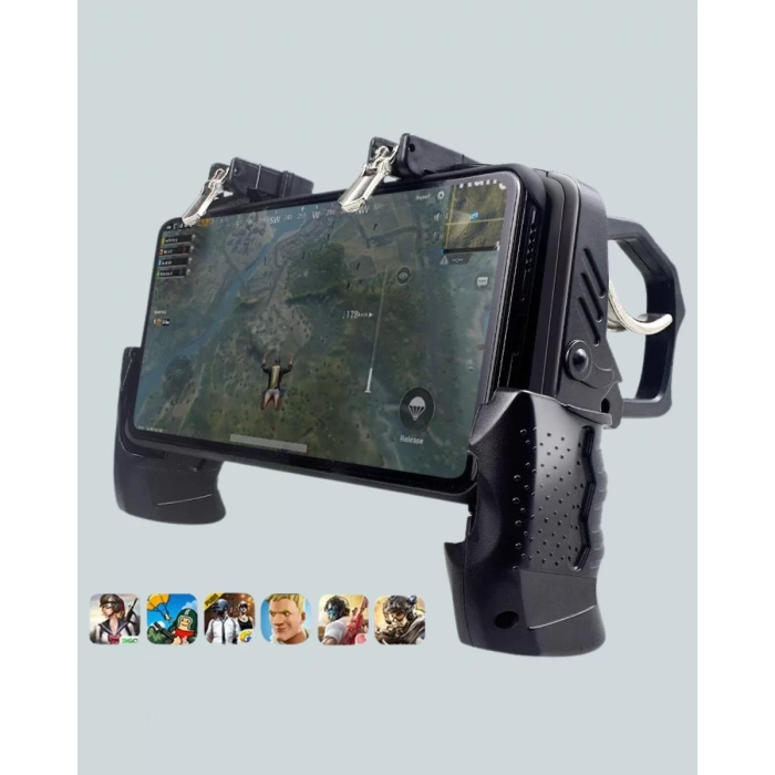 Nevamel® Mobil FPS Oyunlar İçin Dört Parmak Uyumlu Gamepad