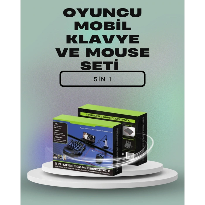 Nevamel® Mobil Oyunlar için Klavye Mouse ve Dönüştürücü Seti