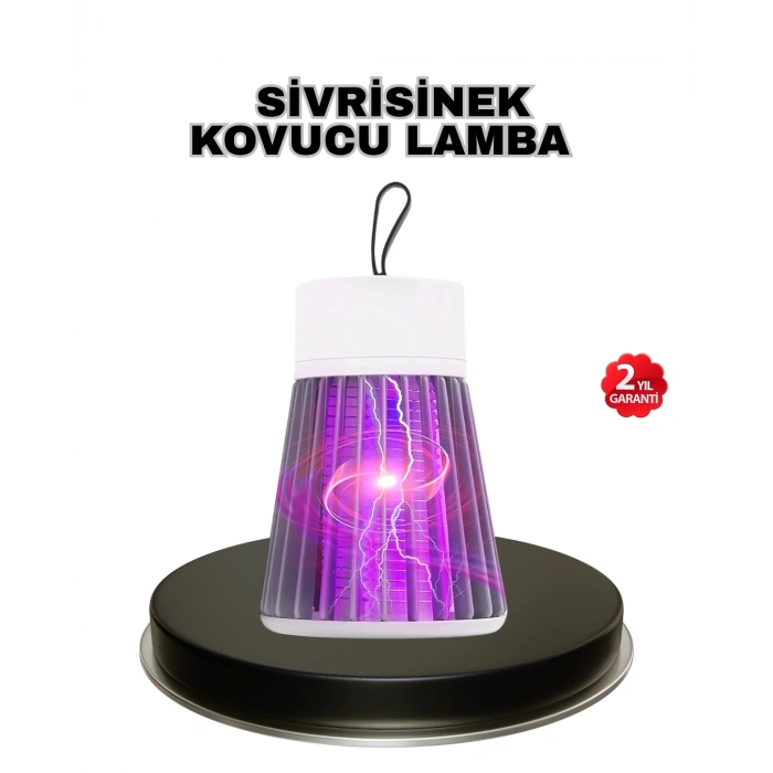 Nevamel® Mor Işıklı Şarjlı Böcek Öldürücü Lamba – Ev Balkon ve Kamp Kullanımına Uygun
