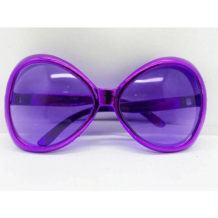 Nevamel Mor Renk Yeşilçam Nostalji 80li Yıllar 90lı Yıllar Parti Gözlüğü  7x16 cm