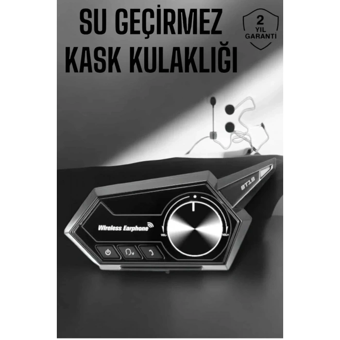 Nevamel® Motorcu Kulaklığı Kask Kulaklığı ANC Özelliği Sesli Görüşme Özelliği