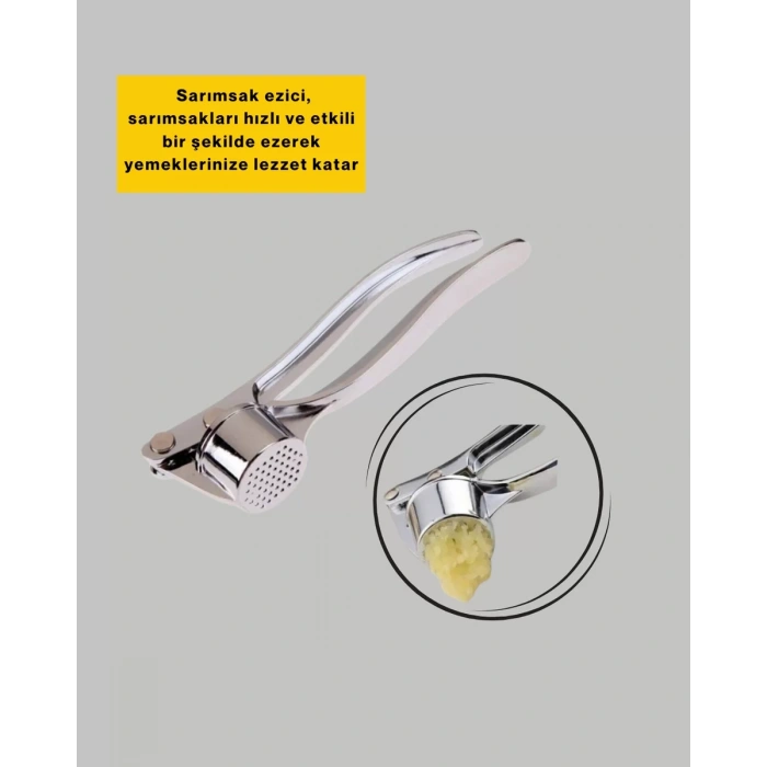 Nevamel® Mutfak Sarımsak Ezici Kaymaz Saplı Güçlü Mekanizma