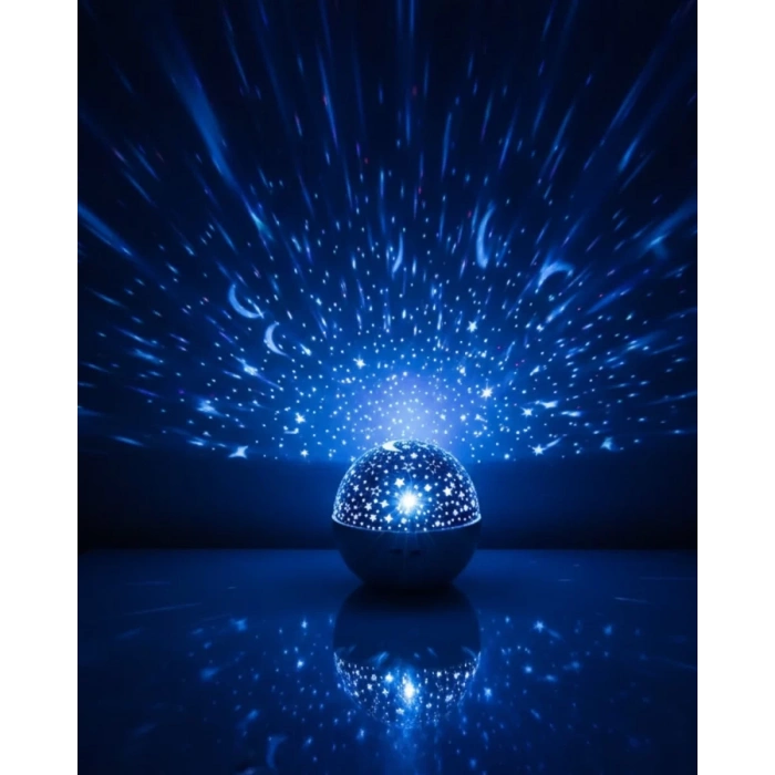 Nevamel® Müzikli Yıldız Yansıtmalı Dekoratif Gece Lambası