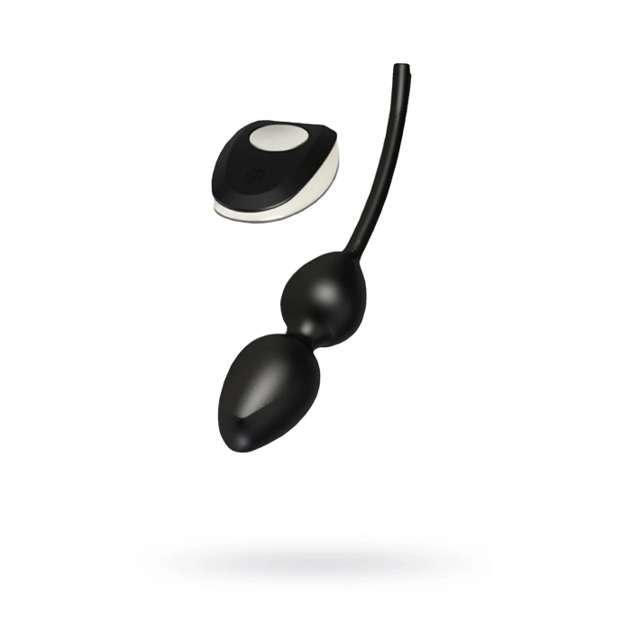 Nevamel® Mystim Jane Untamed Geisha Balls Vajinal Toplar, Titreşimli, Silikon, Siyah