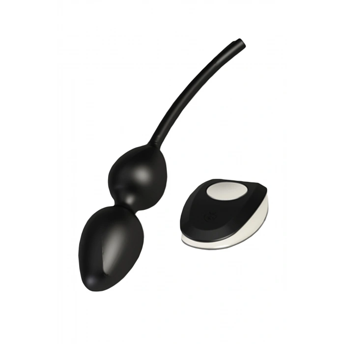 Nevamel® Mystim Jane Untamed Geisha Balls Vajinal Toplar, Titreşimli, Silikon, Siyah