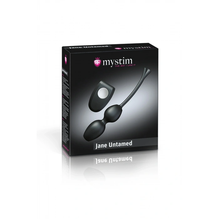 Nevamel® Mystim Jane Untamed Geisha Balls Vajinal Toplar, Titreşimli, Silikon, Siyah