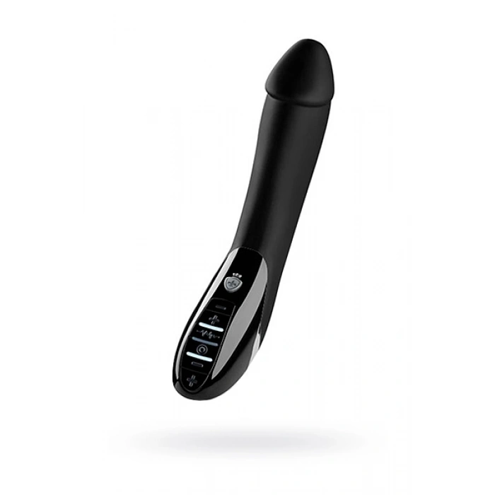 Nevamel® Mystim Tickling Truman Elektro Stimülasyonlu Vibratör, Silikon, Siyah, 27Cm