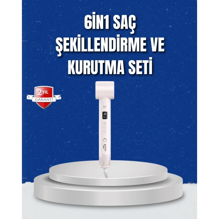 Nevamel® Negatif İyon Teknolojili 6-in-1 Profesyonel Saç Şekillendirici