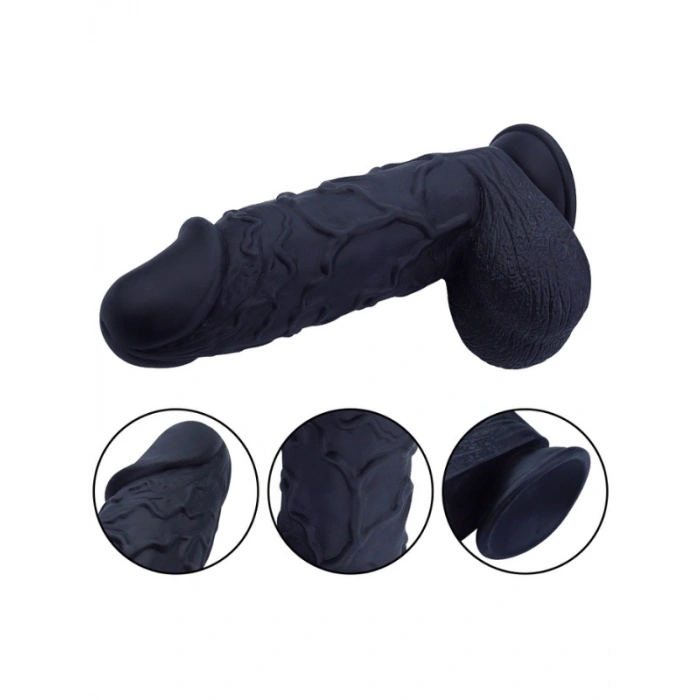 Nevamel® Noctis 26Cm Siyah Realistik Dildo No:155 (Kod:155)