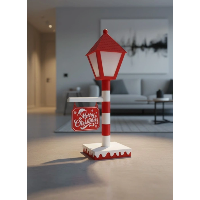 Nevamel® Noel Temalı Tabelalı Lamba Dekoratif Aydınlatma Yılbaşı Süsü