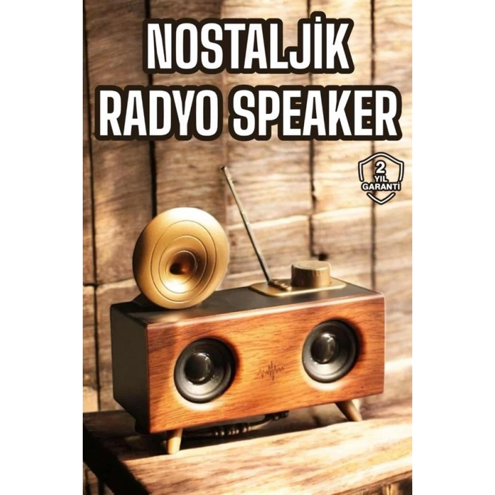Nevamel Nostaljik Görünümlü Bluetooth Bağlantılı Speaker