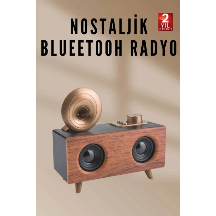 Nevamel Nostaljik Radyo Bluetooth Bağlantılı Şarjlı Yüksek Ses Kaliteli