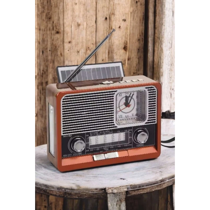 Nevamel® Nostaljik Radyo USBAUX Ve SD Kart Girişli Bluetooth Bağlantılı