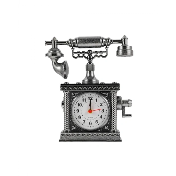 Nevamel® Nostaljik Telefon Tasarımlı Masa Saati Yüksek Sesli Alarm