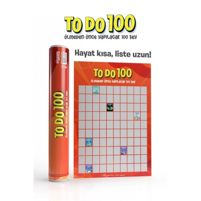 Nevamel® Ölmeden Önce Yapılacak 100 Şey - Kazı Kazan Posteri