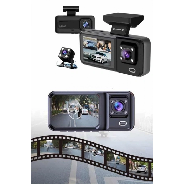 Nevamel Ön ve Arka Kameralı 2 İnç 1080P Full HD DVR Araç İçi Ekran