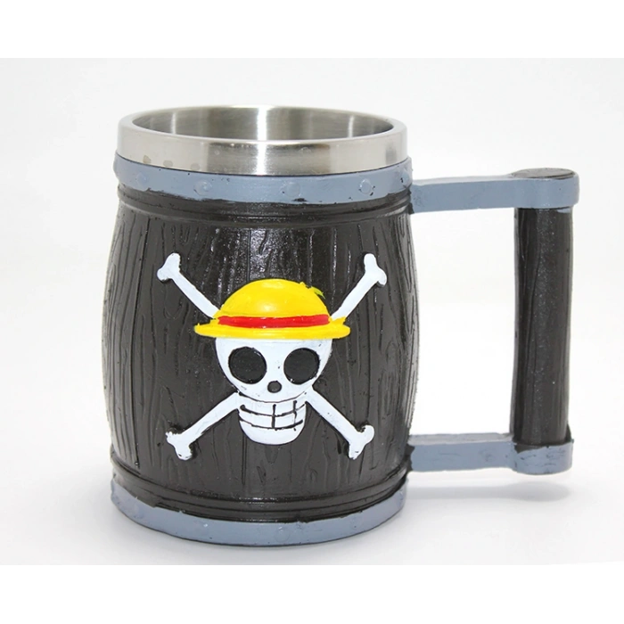 Nevamel® One Piece Temalı 3D Kabartmalı Çelik Kupa Bardak