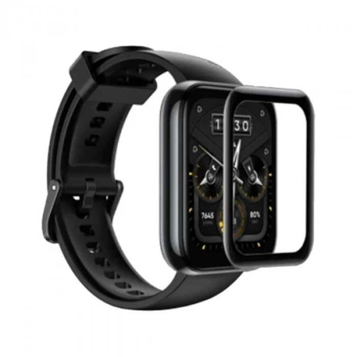 Nevamel OPPO Realme Watch 2 Pro 3D Full Kaplama Ekran Koruyucu PET+PMMA-(5775)