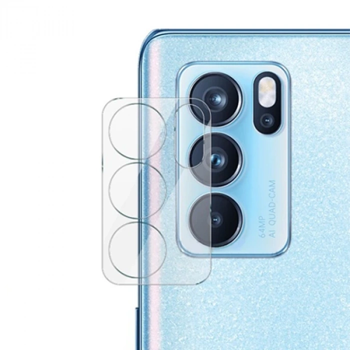 Nevamel Oppo Reno6 Pro 3D Full Tempered Cam Kamera Koruyucu-(5775)