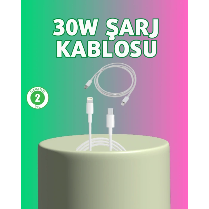 Nevamel Orijinal Kalite 30W Type-C Lightning Hızlı Şarj Kablosu – 1.2m Dayanıklı