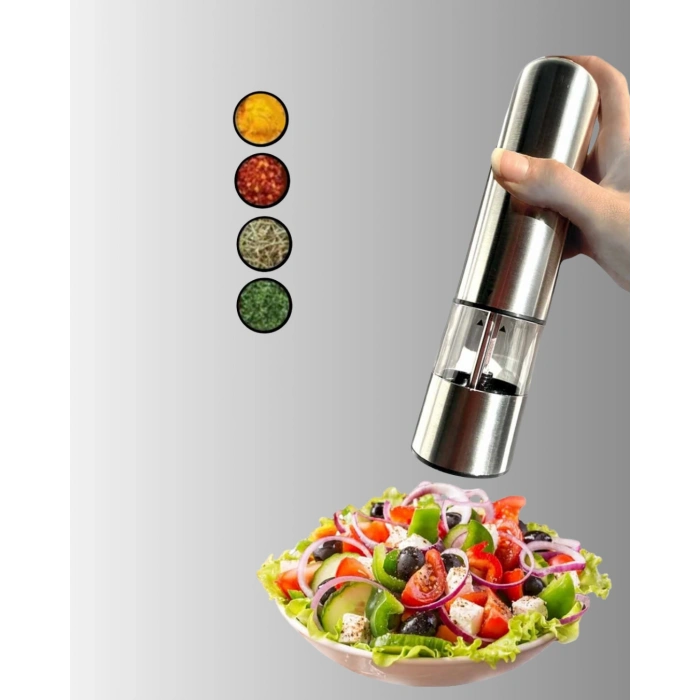 Nevamel® Otomatik Baharat Değirmeni Paslanmaz Gövde Ergonomik Tasarım