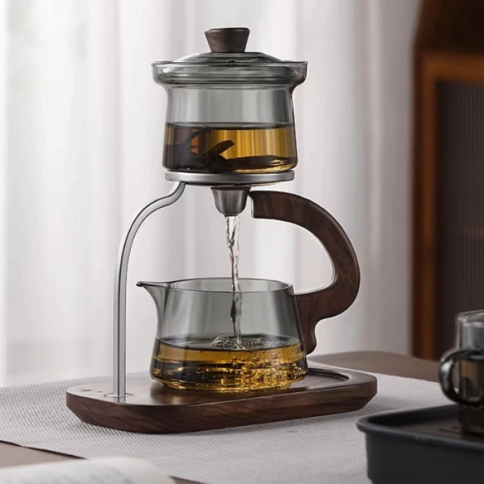 Nevamel Otomatik Manyetik Borosilikat Demlik Seti